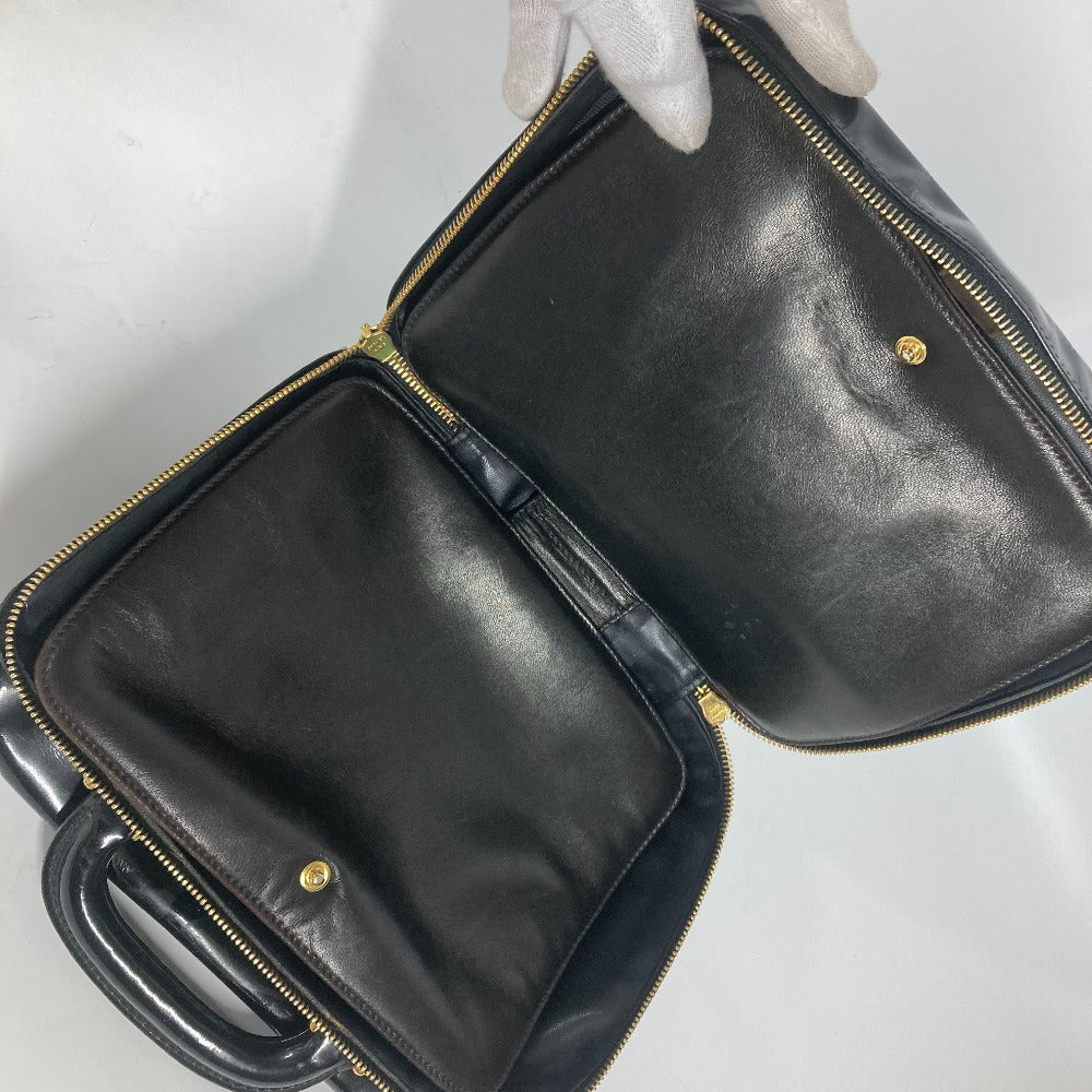 CHANEL Vanity bag enamel black vintage CC COCO Mark Women Used Authentic