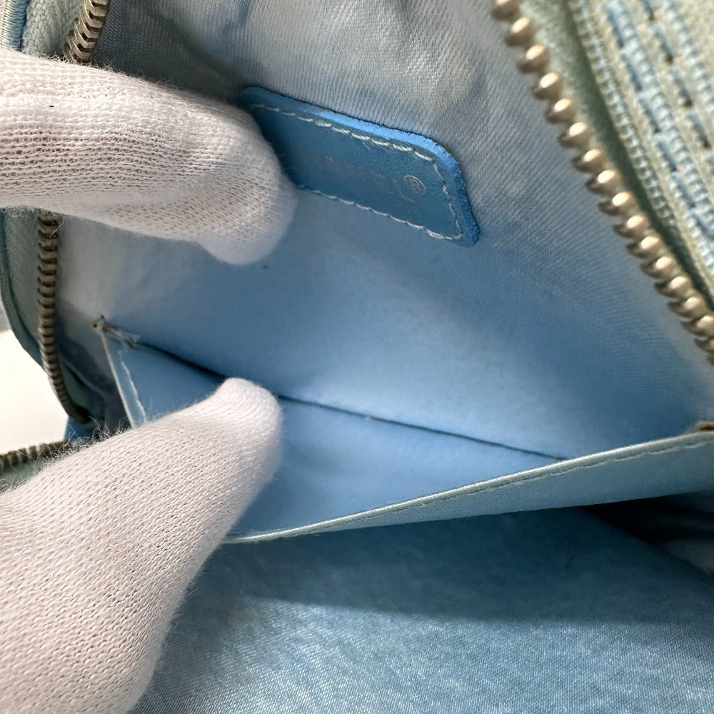 CHANEL Pouch Nylon blue Sports round