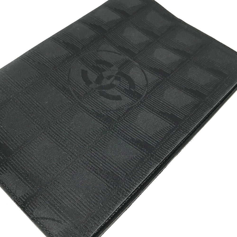 CHANEL Notebook cover Nylon black New travel line logo