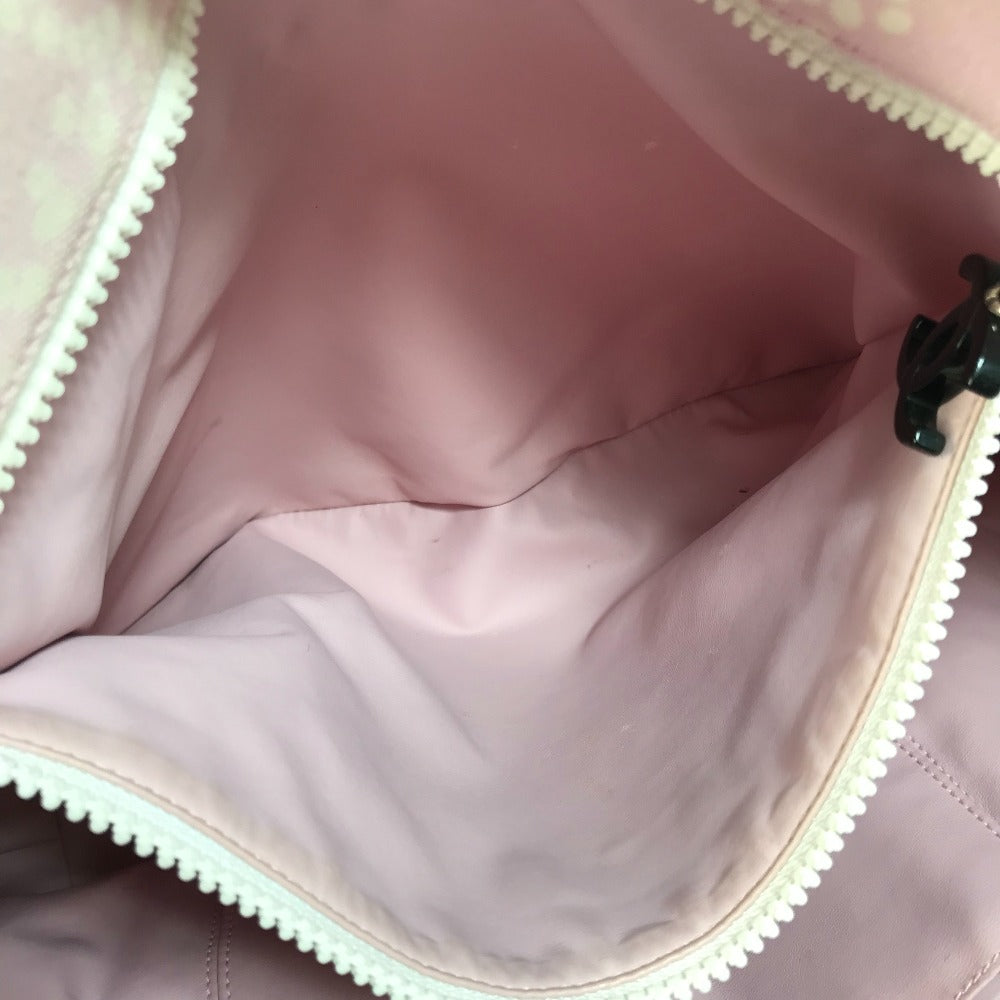 CHANEL Tote Bag canvas Light pink x black COCO Mark