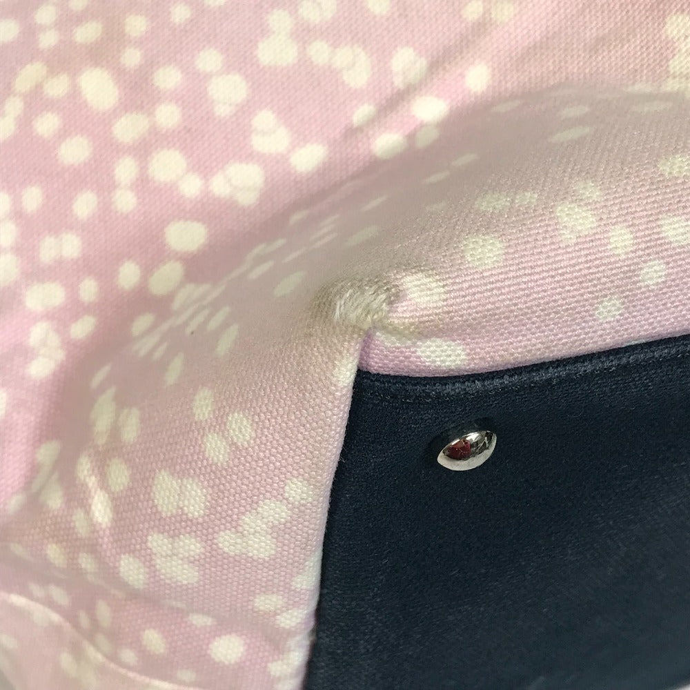 CHANEL Tote Bag canvas Light pink x black COCO Mark