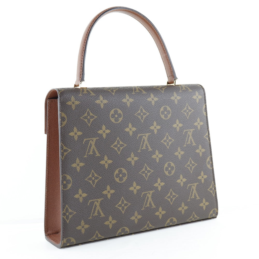LOUIS VUITTON Handbag M51379 Monogram canvas Brown Malesherbes Women Used Authentic