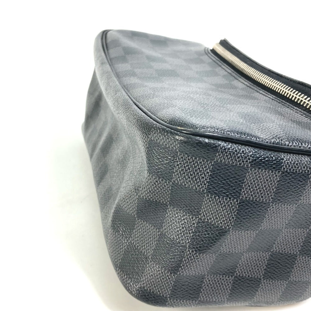 LOUIS VUITTON Pouch N47625 Damier Grafitto Canvas black Damier Grafitte C Cracking pouch mens Used Authentic