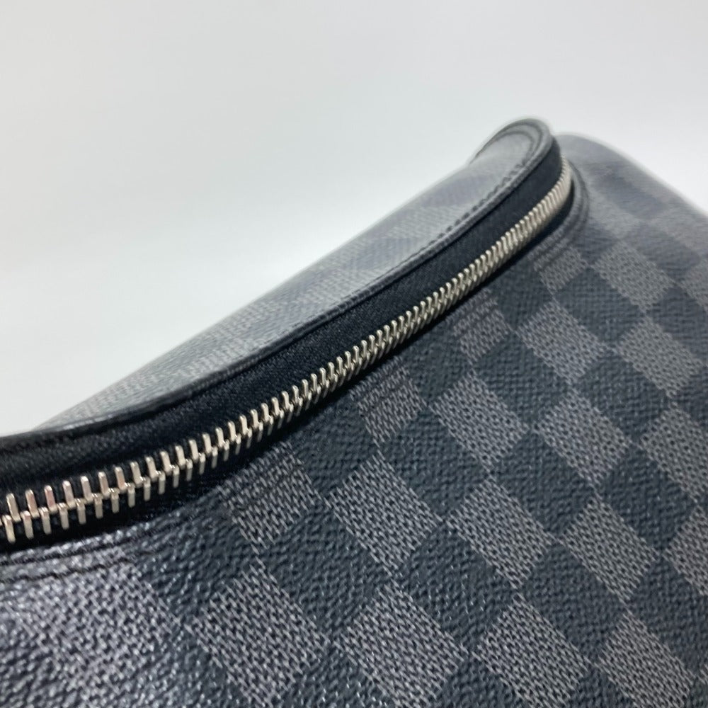 LOUIS VUITTON Pouch N47625 Damier Grafitto Canvas black Damier Grafitte C Cracking pouch mens Used Authentic