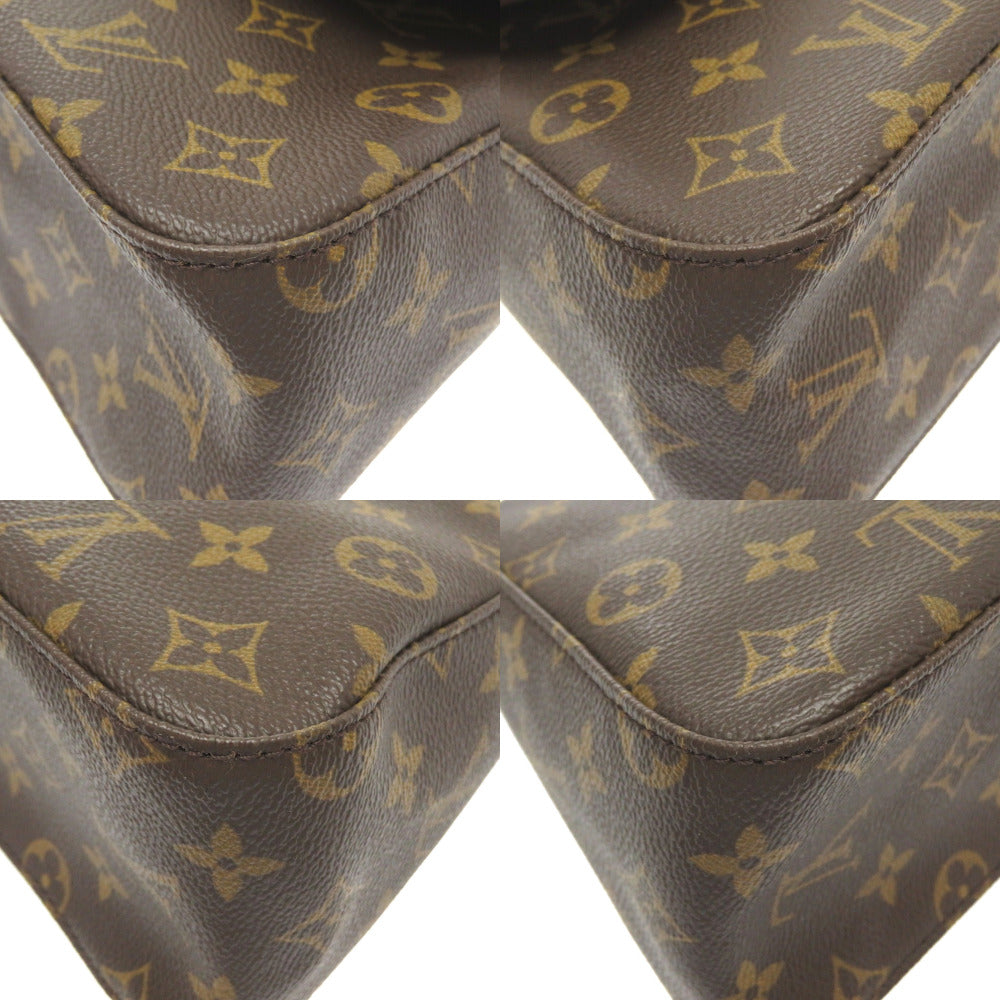 LOUIS VUITTON Handbag M51147 Monogram canvas Brown Monogram Mini Looping Women Used Authentic