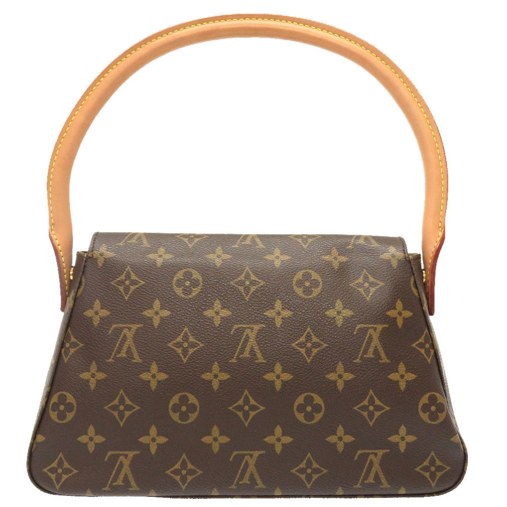 LOUIS VUITTON Handbag M51147 Monogram canvas Brown Monogram Mini Looping Women Used Authentic