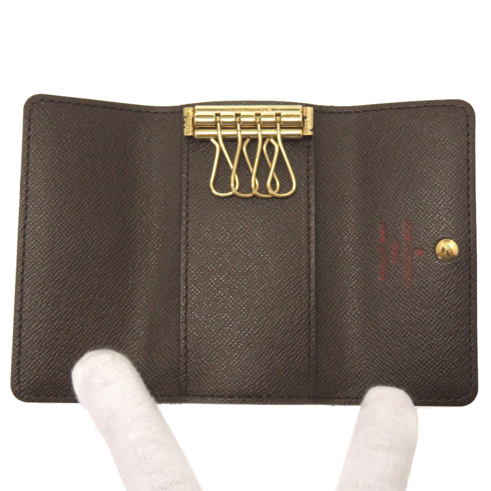 LOUIS VUITTON Key case Key holder N62631 Damier canvas Brown Damier Multicles4