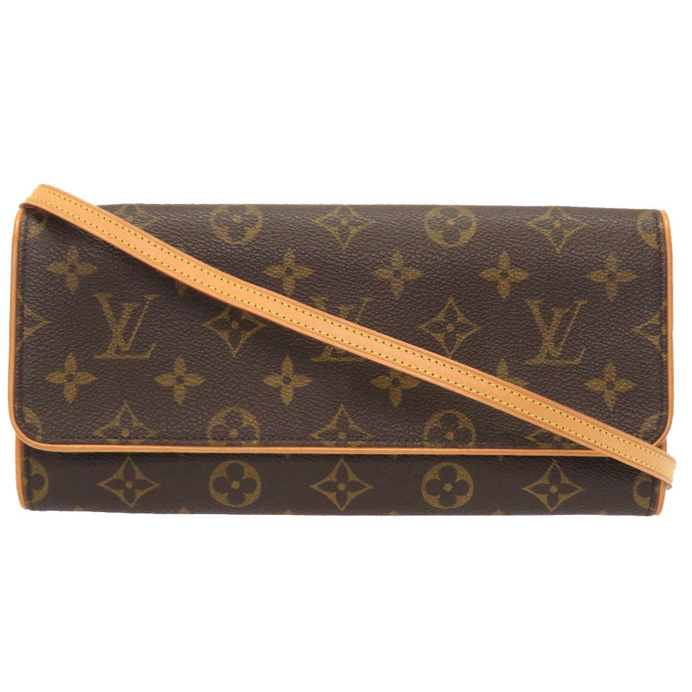 LOUIS VUITTON Shoulder Bag M51852 Monogram canvas Brown Monogram Pochette Twin GM Women Used Authentic