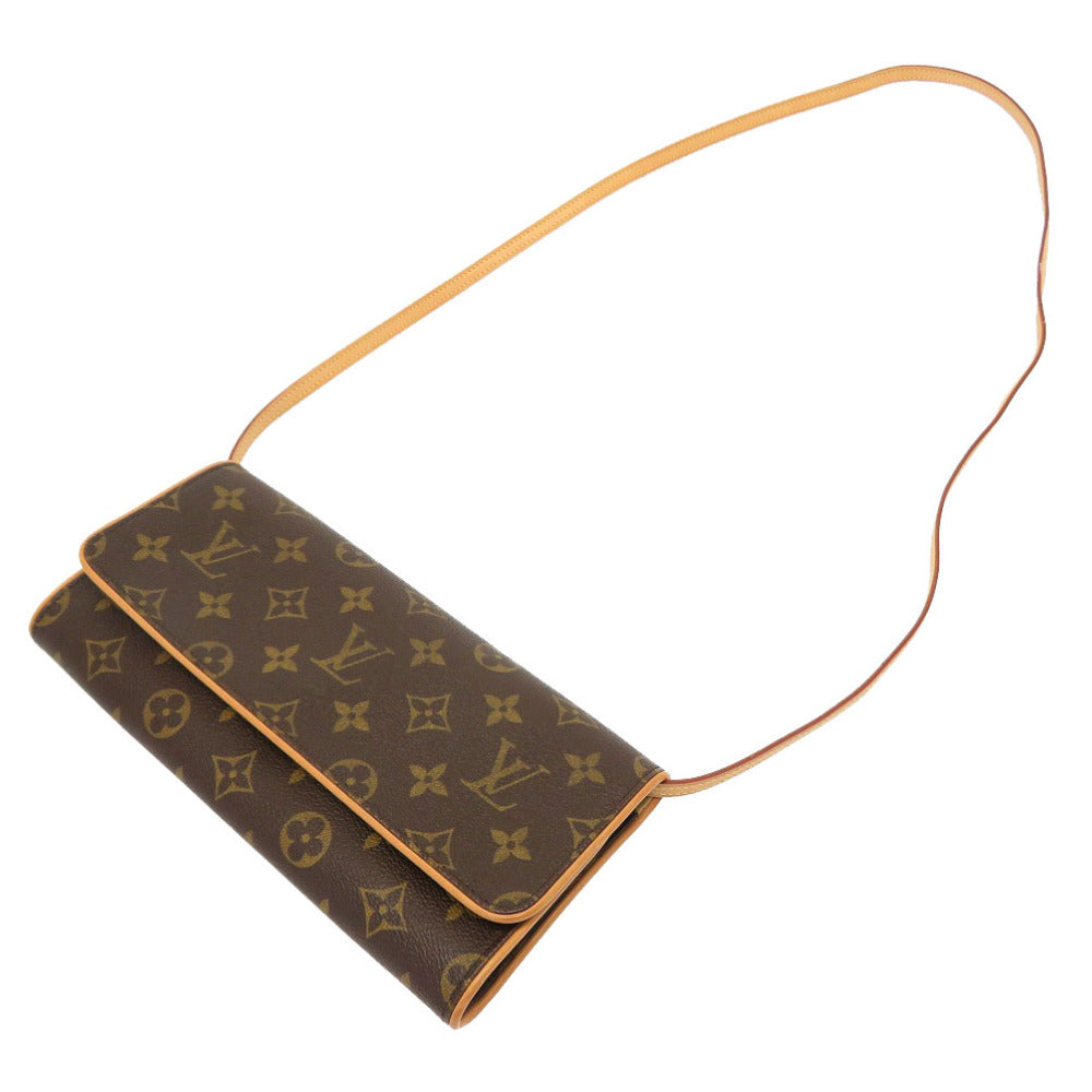 LOUIS VUITTON Shoulder Bag M51852 Monogram canvas Brown Monogram Pochette Twin GM Women Used Authentic