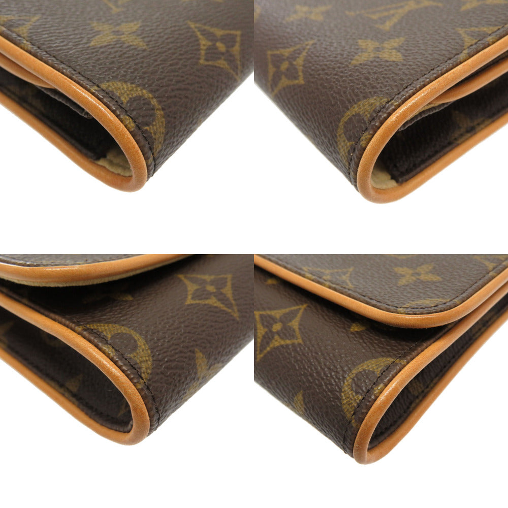 LOUIS VUITTON Shoulder Bag M51852 Monogram canvas Brown Monogram Pochette Twin GM Women Used Authentic
