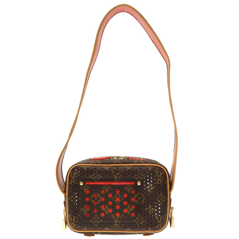LOUIS VUITTON Shoulder Bag M95177 Monogram Perfo Orange Monogram Perfo Mini Trocadero Women Used Authentic