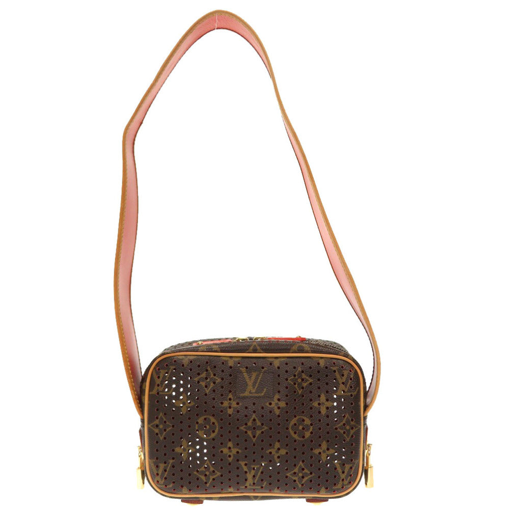 LOUIS VUITTON Shoulder Bag M95177 Monogram Perfo Orange Monogram Perfo Mini Trocadero Women Used Authentic