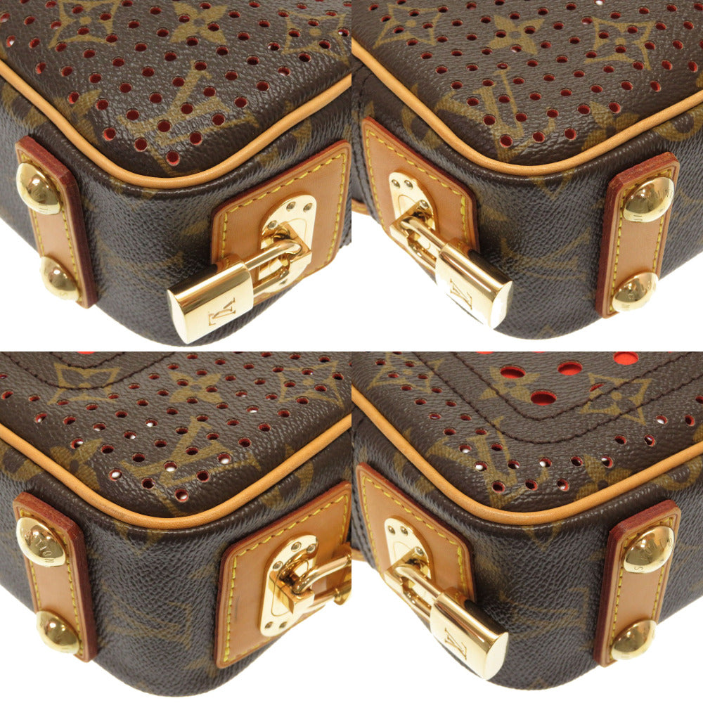 LOUIS VUITTON Shoulder Bag M95177 Monogram Perfo Orange Monogram Perfo Mini Trocadero Women Used Authentic
