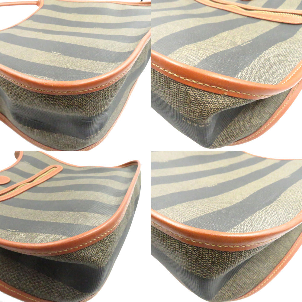 FENDI Handbag PVC Brown Pekan Women Used Authentic