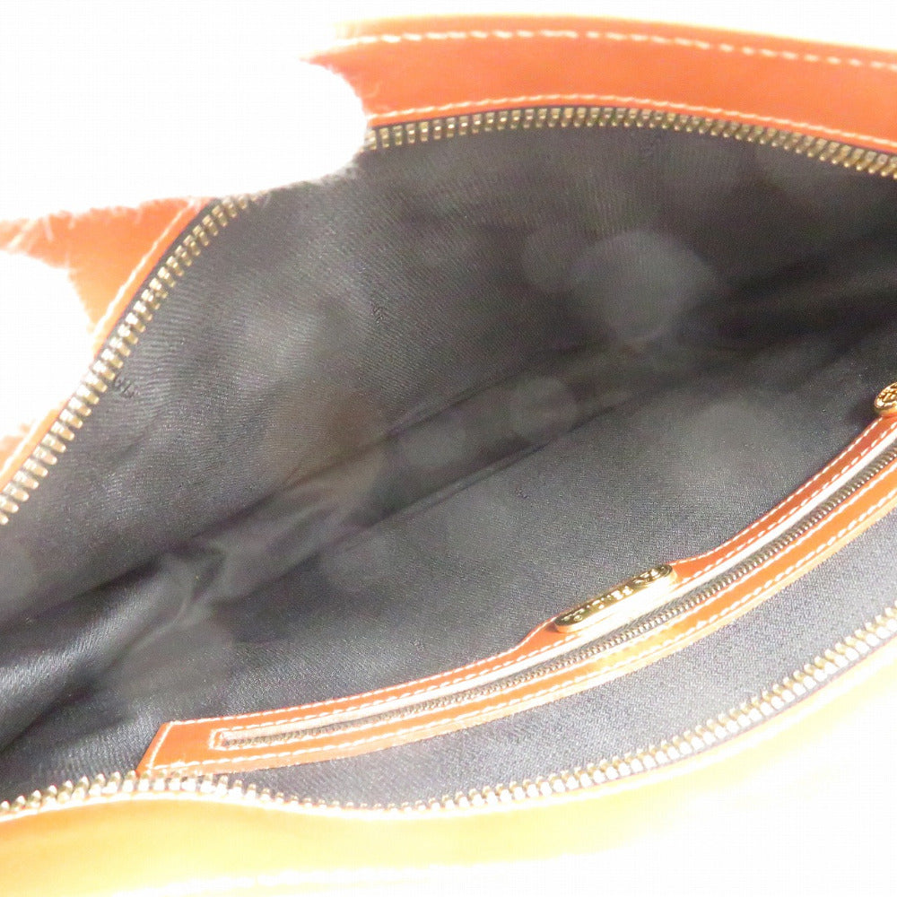 FENDI Handbag PVC Brown Pekan Women Used Authentic