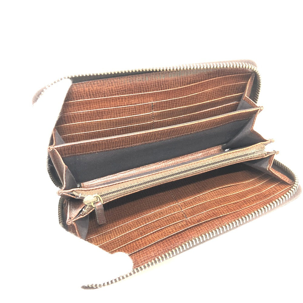 FENDI Long Wallet Purse 7M0174 PVC / Leather Brown Zucca