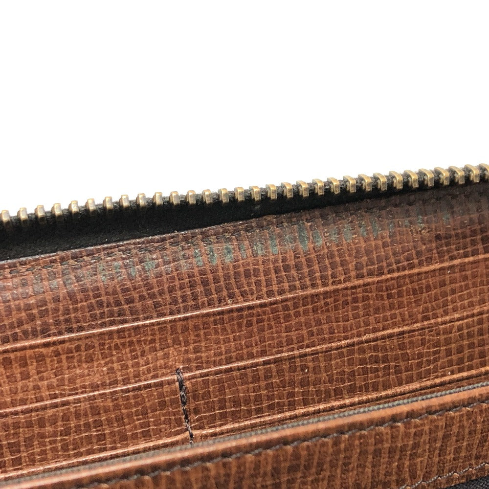 FENDI Long Wallet Purse 7M0174 PVC / Leather Brown Zucca mens Used Authentic