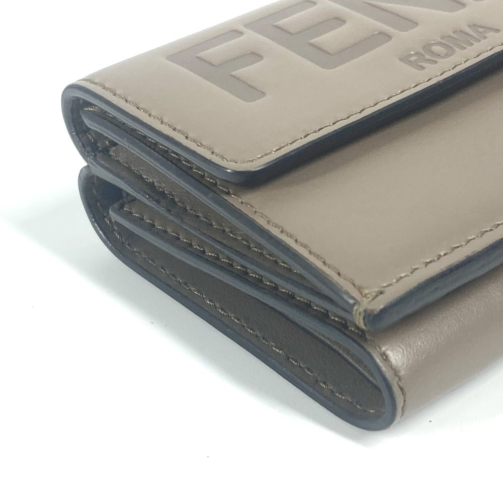 FENDI Trifold wallet 8M0395 leather Brown type logo