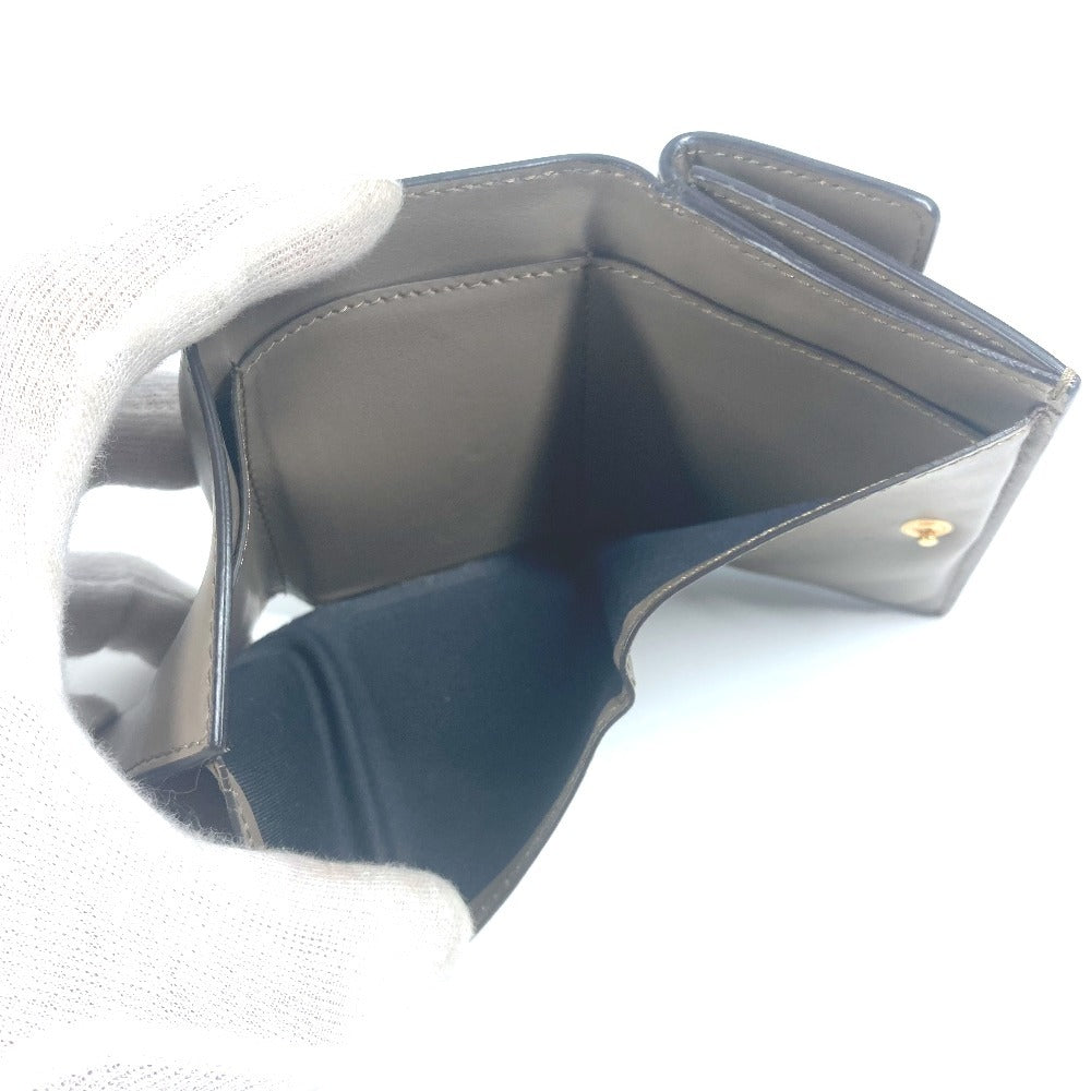 FENDI Trifold wallet 8M0395 leather Brown type logo