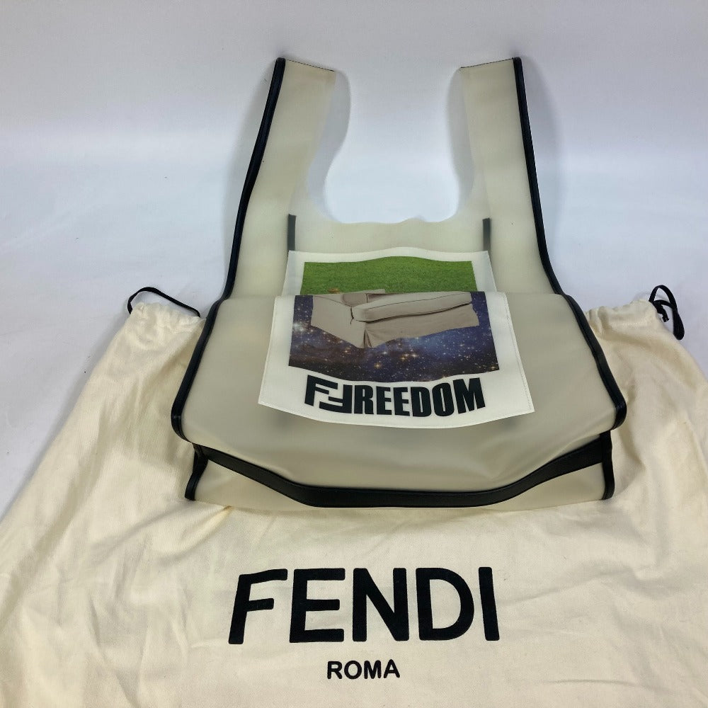 FENDI Handbag 7VA442 Plastics clear banana fruit FREEDOM logo
