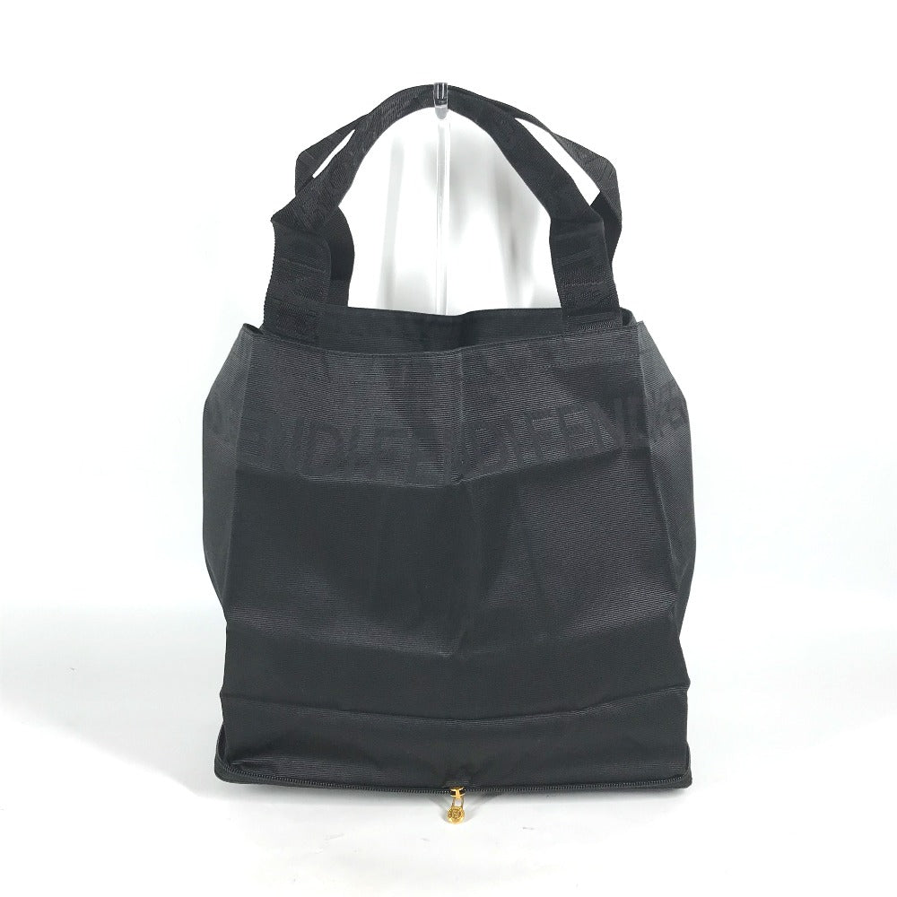 FENDI Tote Bag Nylon black vintage logo