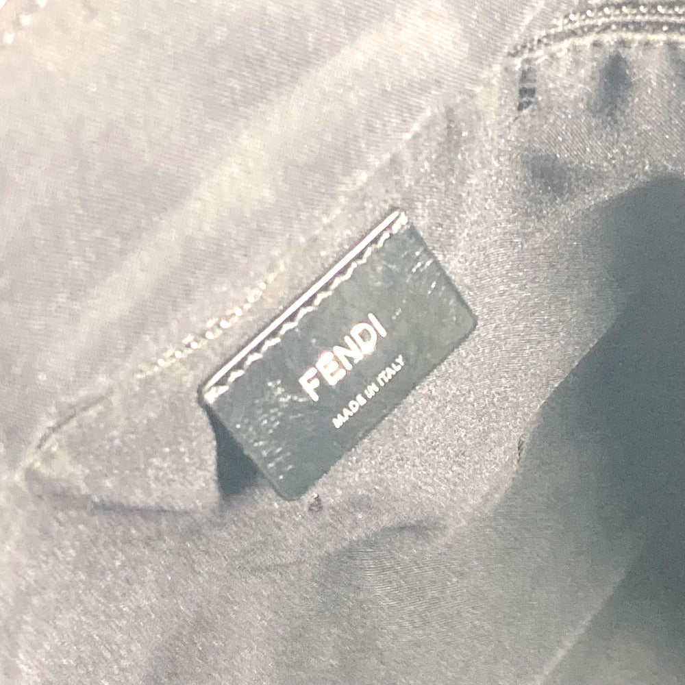 FENDI Tote Bag 7VA367 Nylon / leather black logo