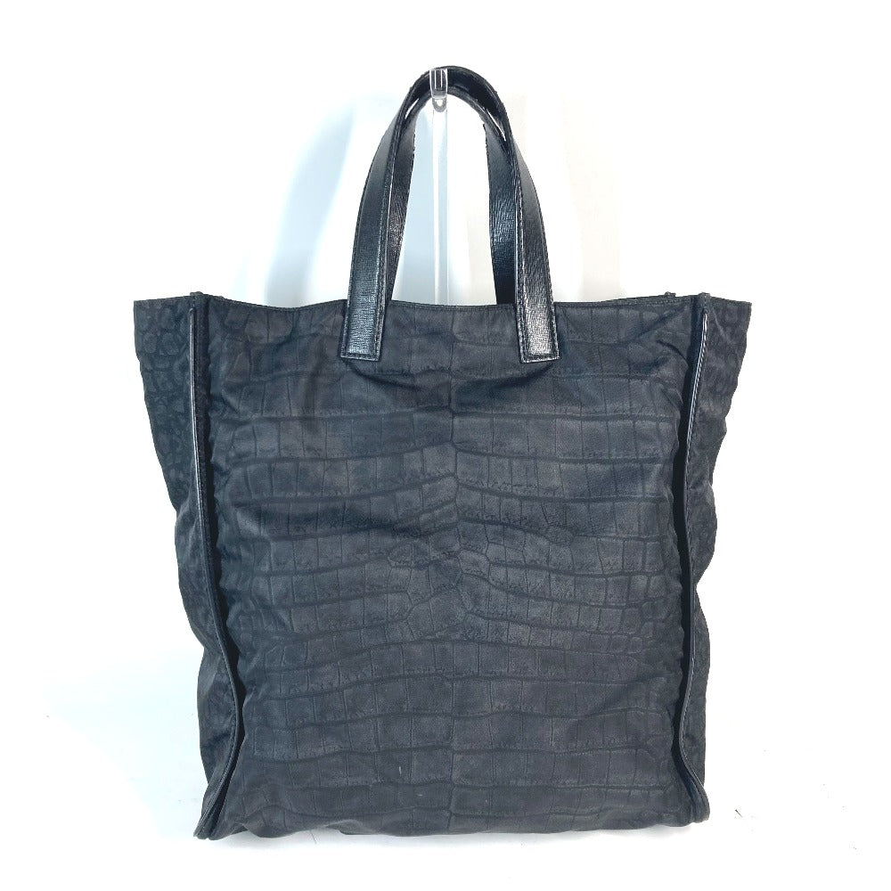 FENDI Tote Bag 7VA367 Nylon / leather black logo