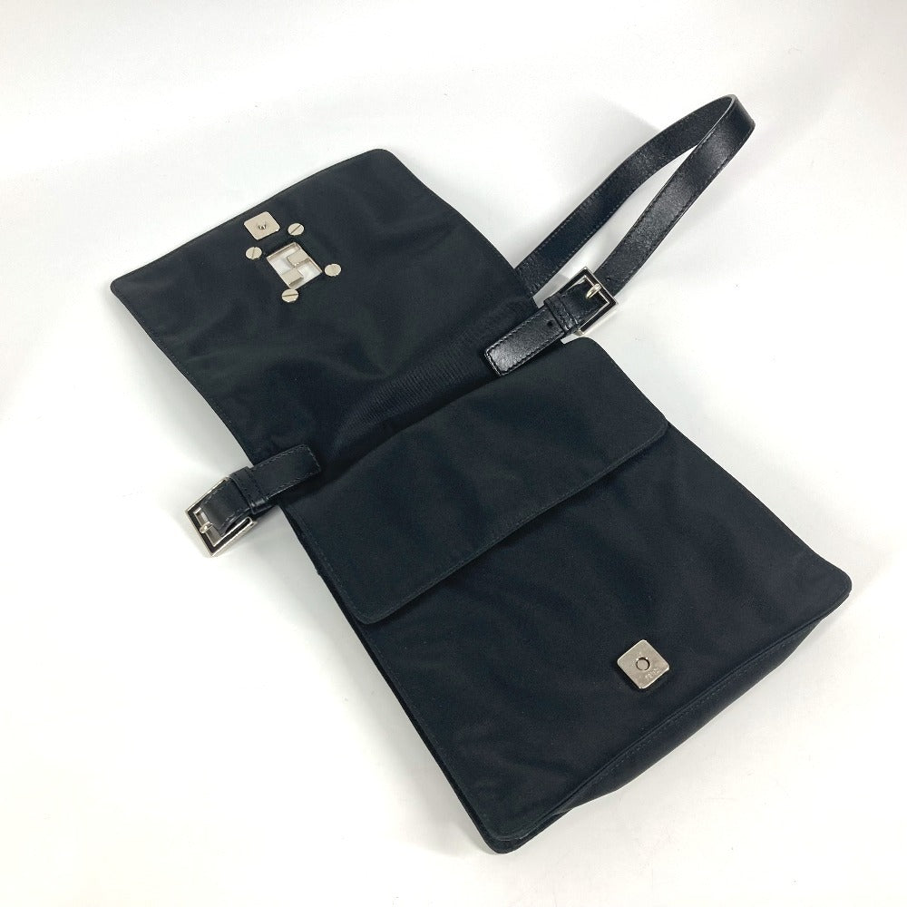 FENDI Shoulder Bag Nylon black FF logo