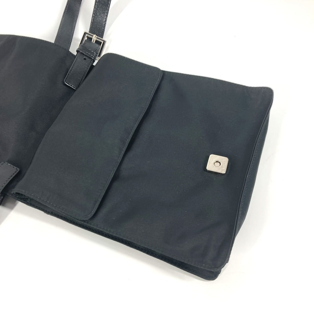 FENDI Shoulder Bag Nylon black FF logo