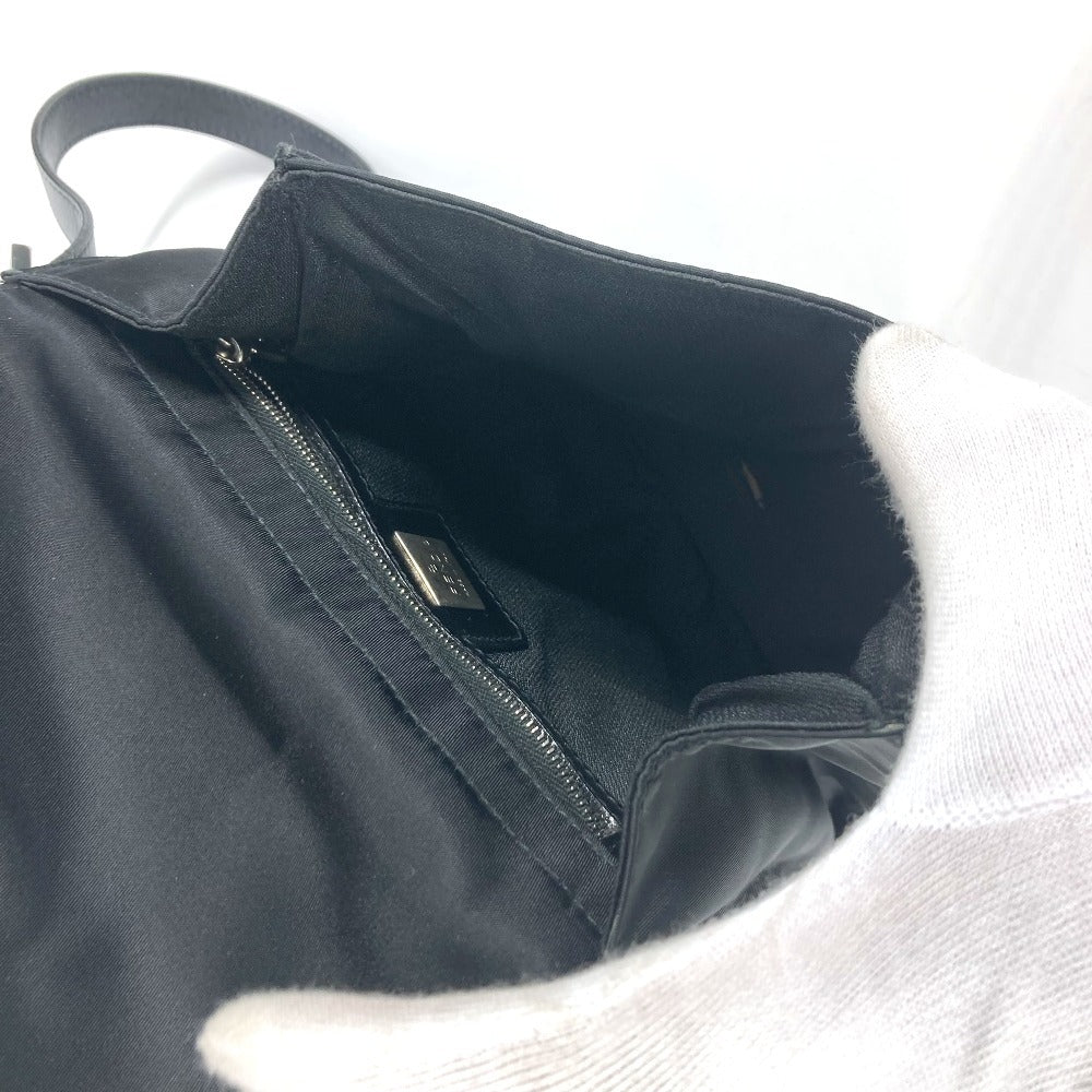 FENDI Shoulder Bag Nylon black FF logo