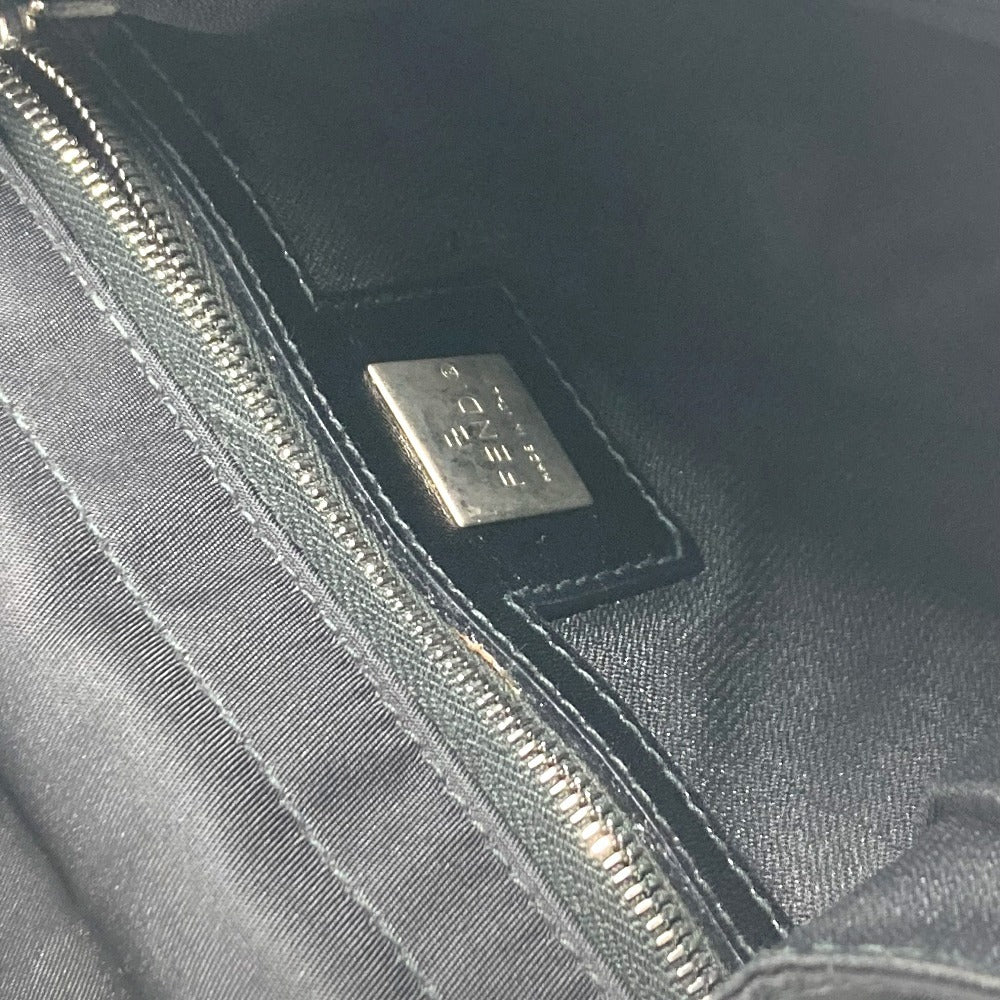 FENDI Shoulder Bag Nylon black FF logo