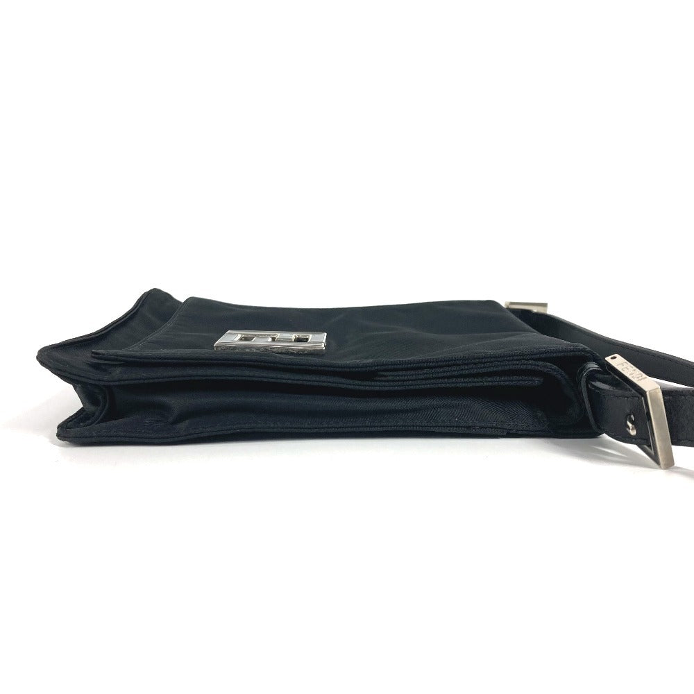 FENDI Shoulder Bag Nylon black FF logo