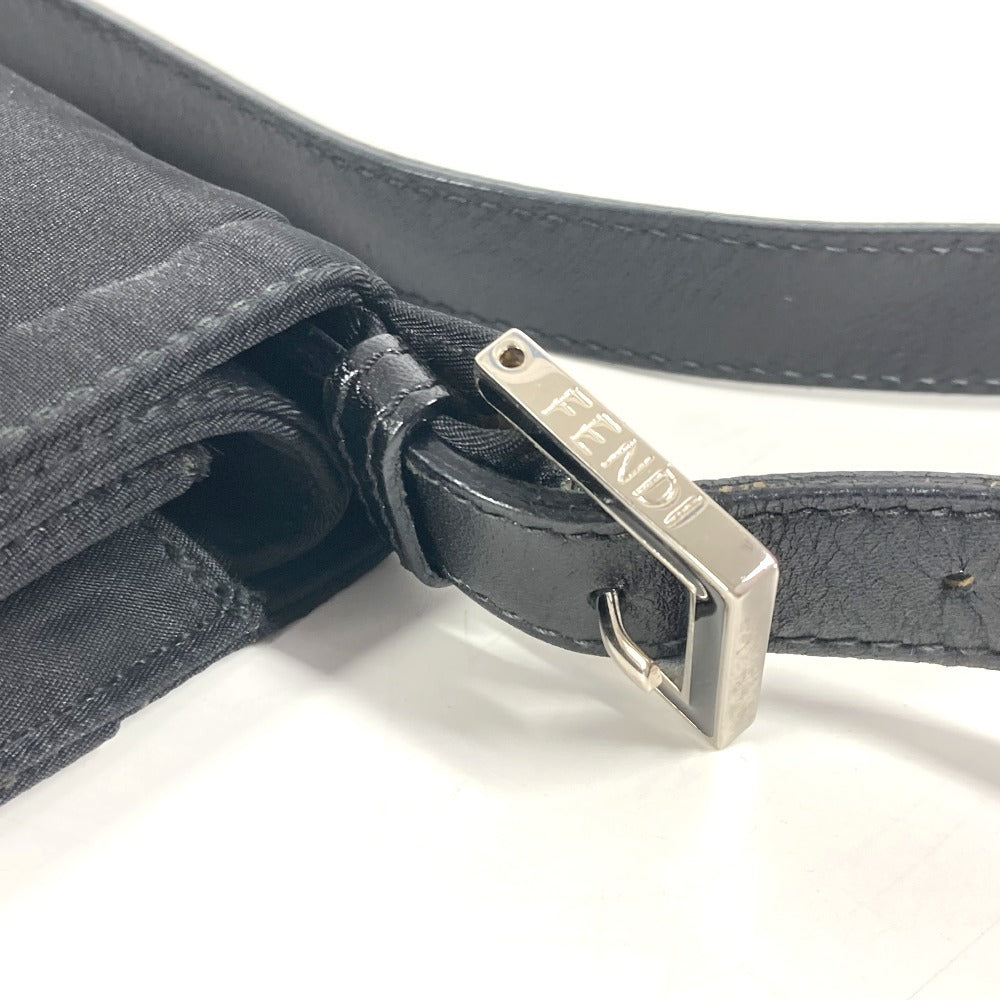 FENDI Shoulder Bag Nylon black FF logo