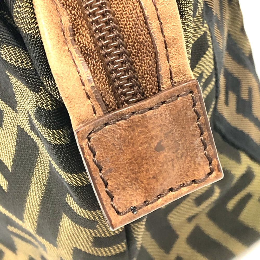 FENDI Handbag 7VS078 canvas Brown FF logo Zucca