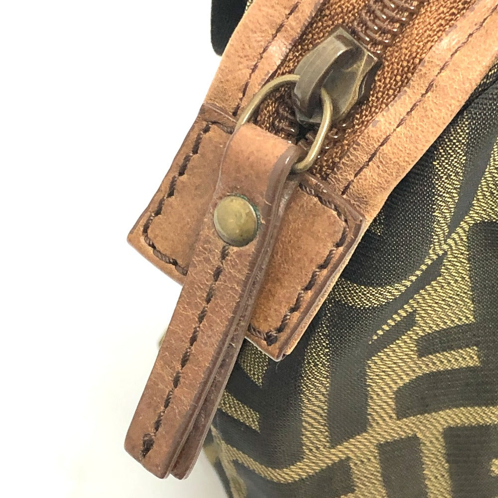 FENDI Handbag 7VS078 canvas Brown FF logo Zucca