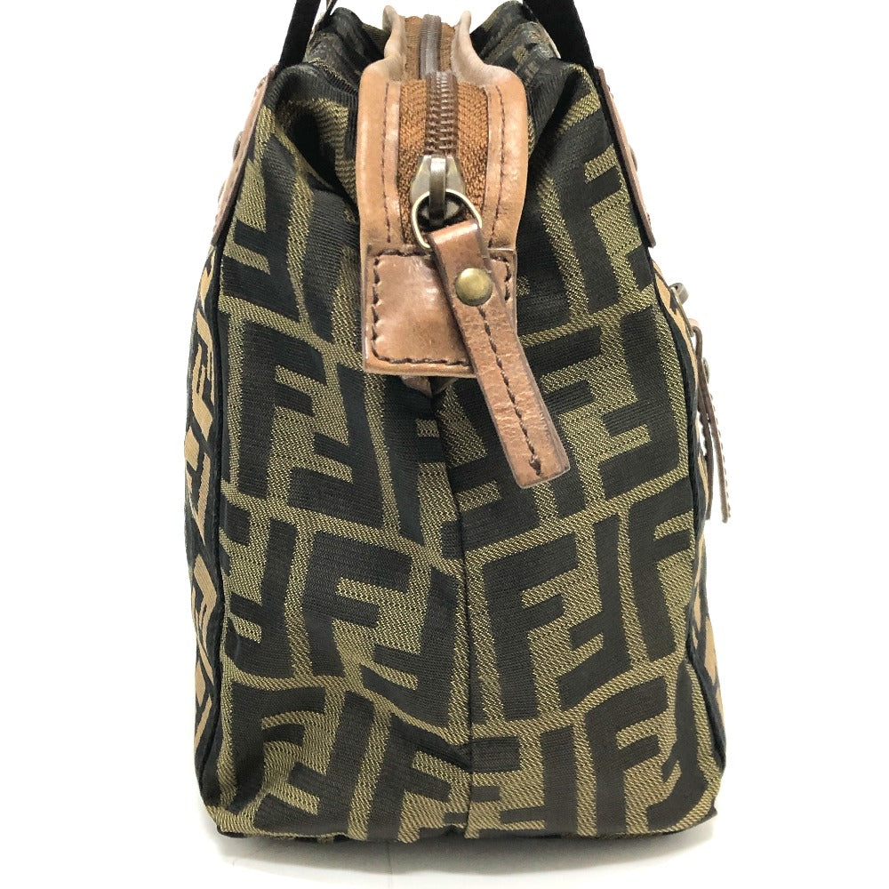 FENDI Handbag 7VS078 canvas Brown FF logo Zucca
