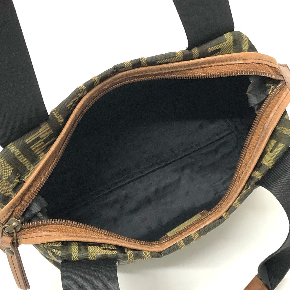 FENDI Handbag 7VS078 canvas Brown FF logo Zucca