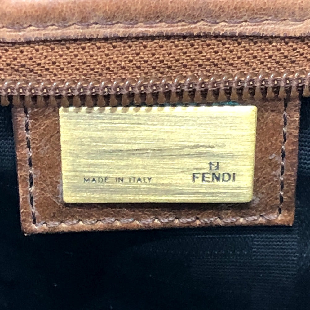 FENDI Handbag 7VS078 canvas Brown FF logo Zucca