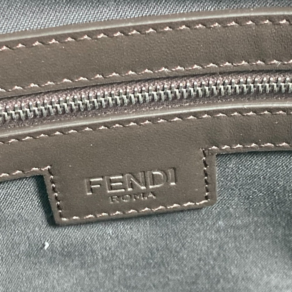 FENDI Tote Bag 7VA390 Canvas / leather Brown Crossbody Zucca Shopping Bag mens Used Authentic