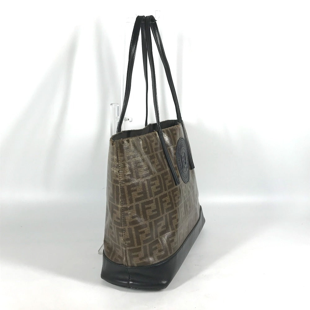 FENDI Tote Bag 8BH348 PVC, Leather Brown Zucca