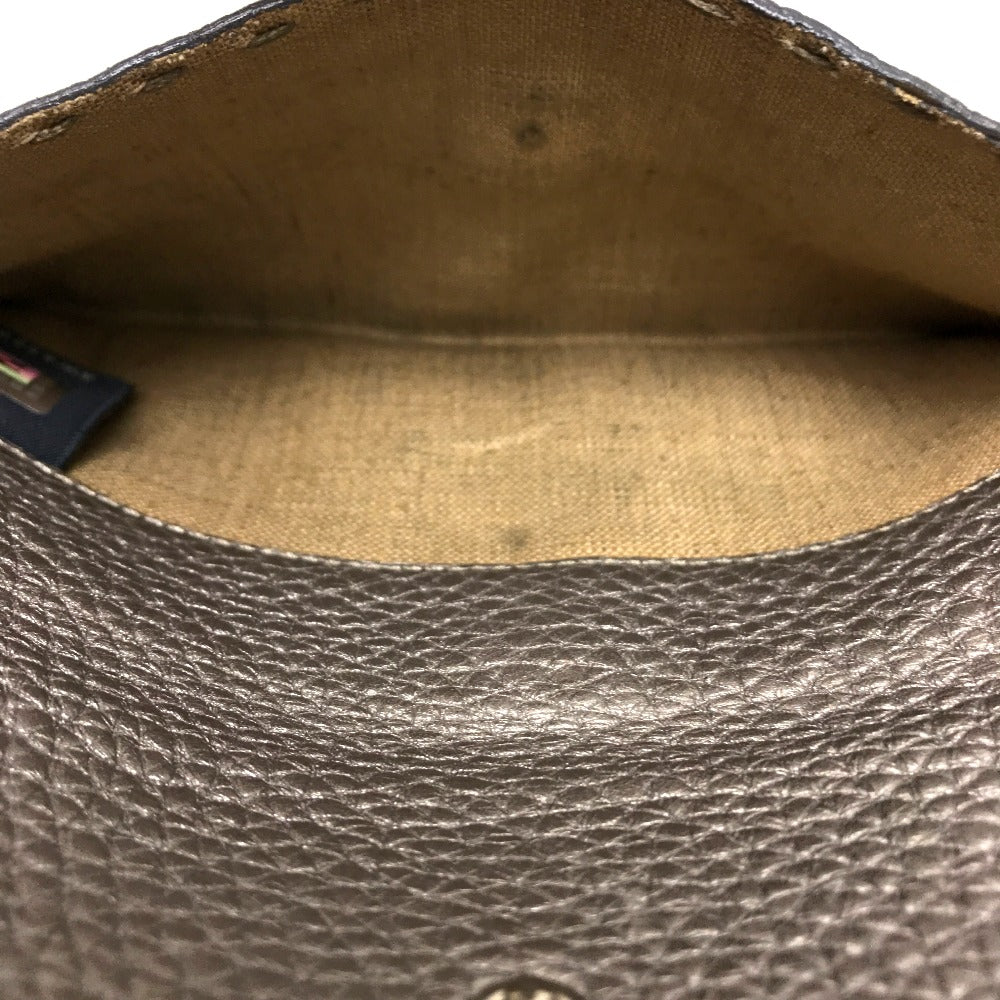 FENDI Long Wallet Purse 8M0144 leather gray Celeria Roman leather