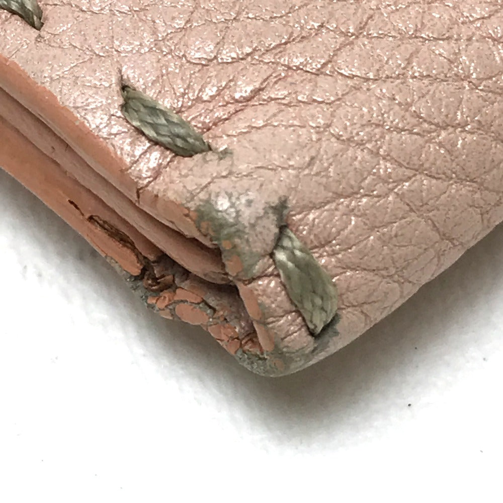 FENDI Long Wallet Purse 8M0144 leather pink Celeria Roman leather