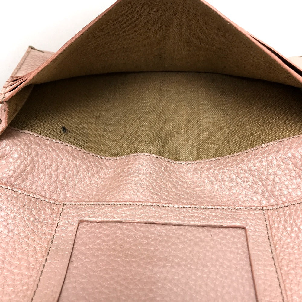 FENDI Long Wallet Purse 8M0144 leather pink Celeria Roman leather