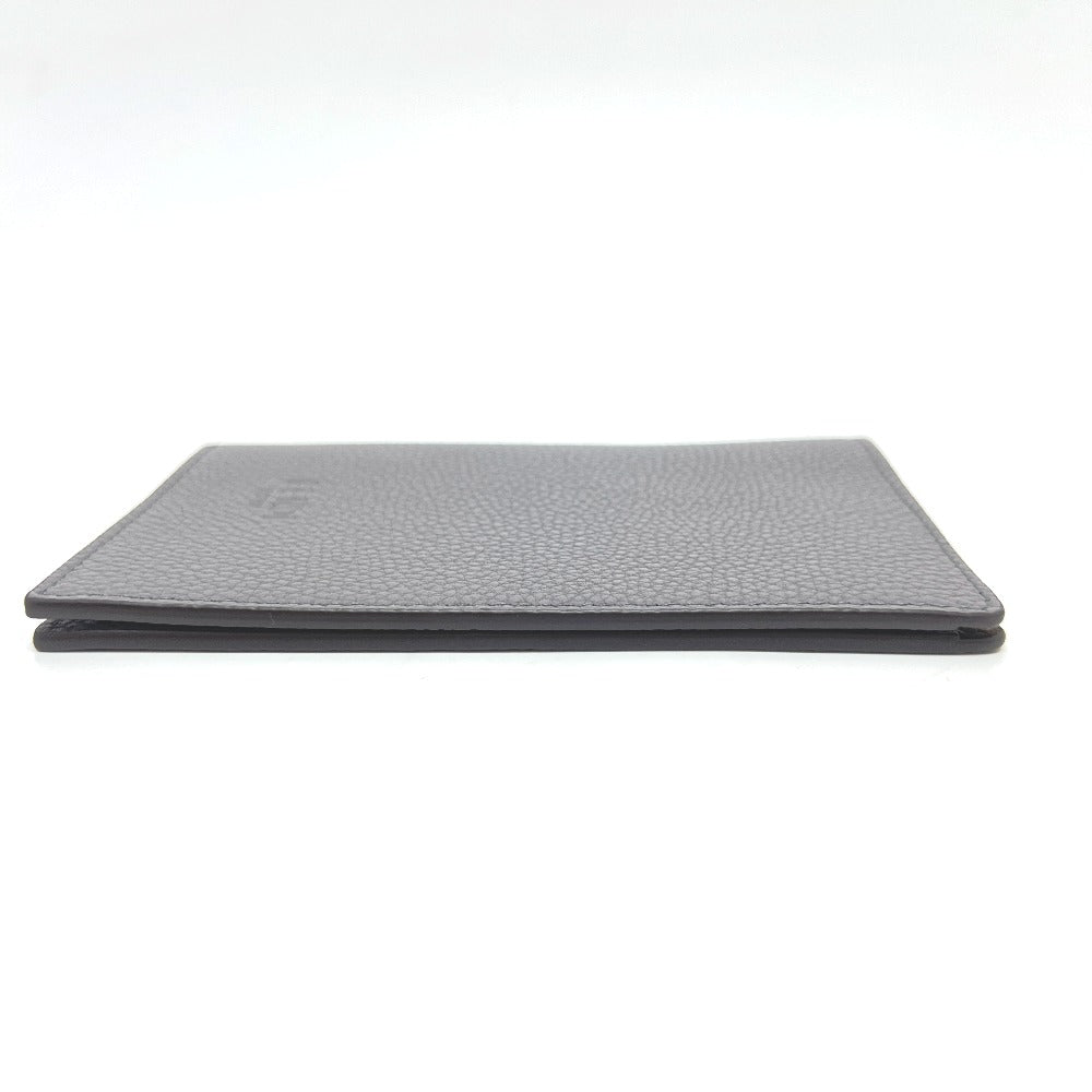 FENDI passport case 7AS378 leather gray logo