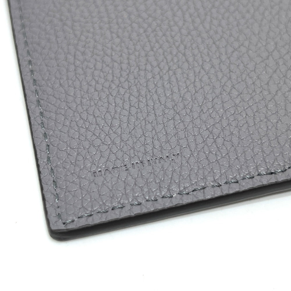 FENDI passport case 7AS378 leather gray logo