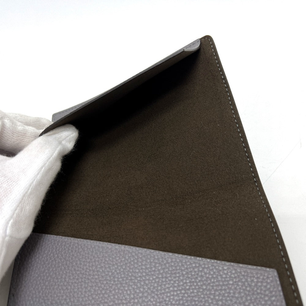 FENDI passport case 7AS378 leather gray logo