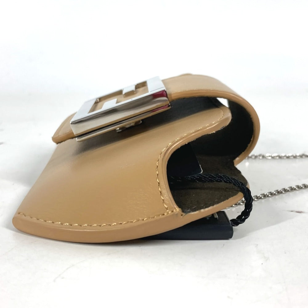 FENDI Other accessories 7AS069 leather beige FF logo sunglasses case