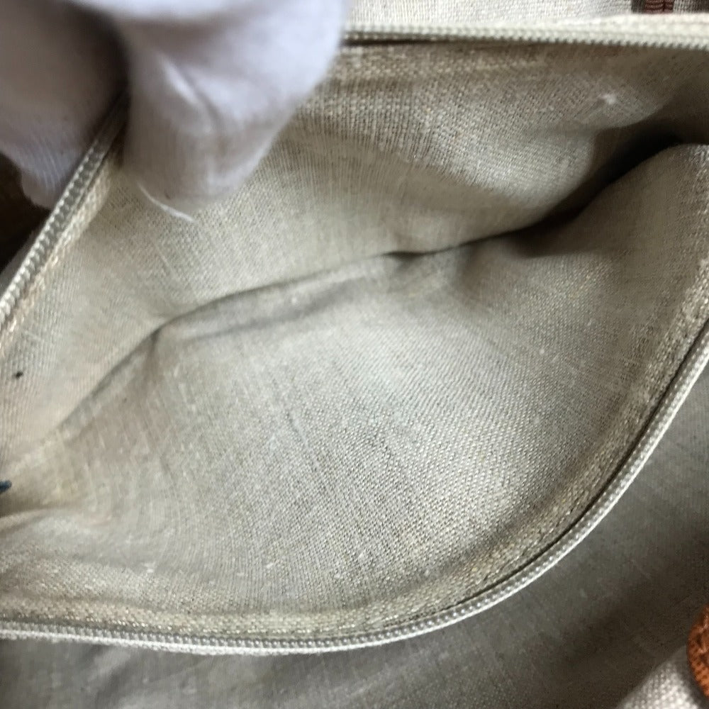 FENDI Handbag 8BL114 Leather / canvas beige Bag chameleon