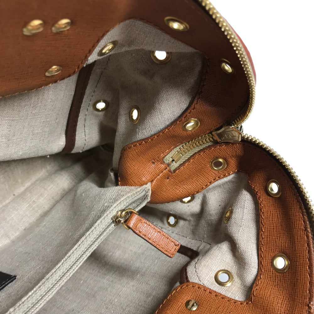 FENDI Handbag 8BL114 Leather / canvas beige Bag chameleon