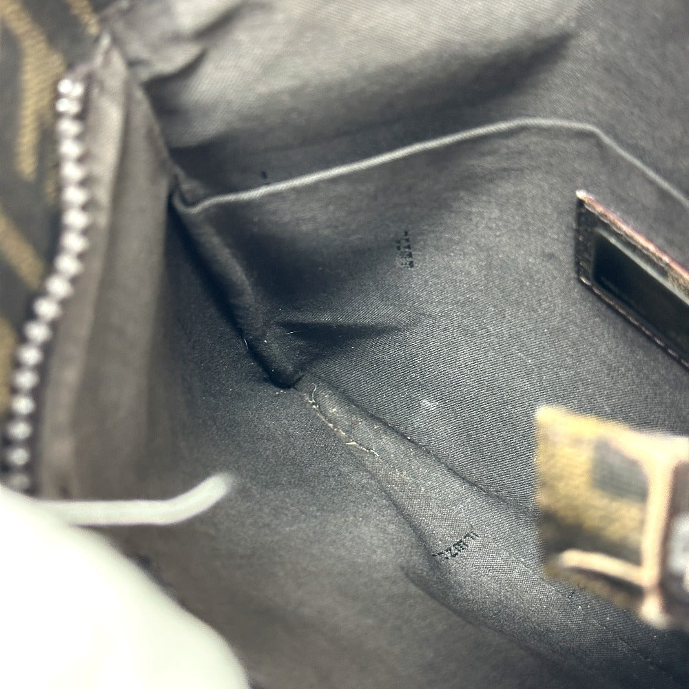 FENDI Shoulder Bag 7VA214 PVC Brown Zucca Pattern